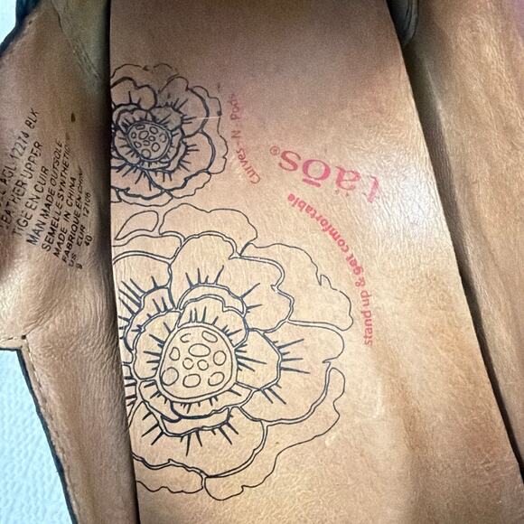 Taos Shoes Womens Size 9 Black Leather Angel Mary Jane Heel Adjustable Strap - Picture 7 of 11